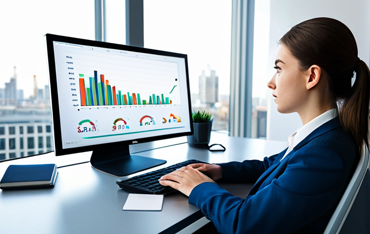 A focused young professional adult, aged 20-25, in a modest business suit, sitting at a sleek modern desk. The person is thoughtfully looking at a laptop screen displaying a dynamic financial growth chart, with a subtle abstract visual element resembling a growing "snowball" to symbolize compound interest. The background is a brightly lit, contemporary office space with large windows overlooking a blurred city skyline. The overall mood is intelligent and forward-thinking. fully clothed, appropriate attire, modest clothing, safe for work, professional, perfect anatomy, correct proportions, natural pose, well-formed hands, proper finger count, natural body proportions, high-quality photography, sharp focus, vibrant colors.