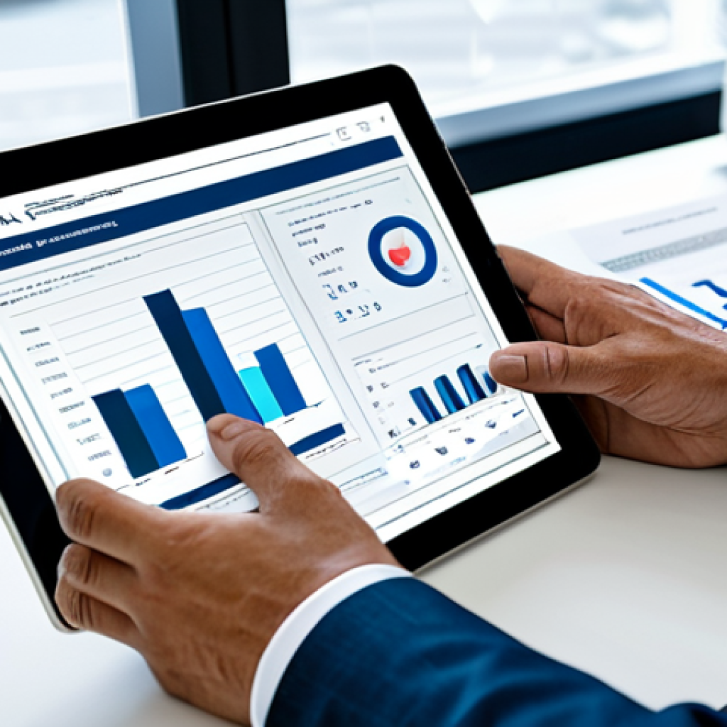40대 투자자의 안정적인 포트폴리오 구축 방법 - Risk Assessment**
"A financial advisor in a modern, brightly lit office, sitting across a desk from...