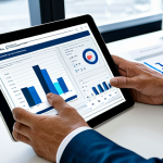 40대 투자자의 안정적인 포트폴리오 구축 방법 - Risk Assessment**

"A financial advisor in a modern, brightly lit office, sitting across a desk from...